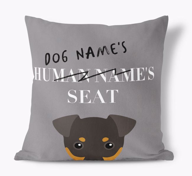 Human's Seat: Personalized {breedFullName} Canvas Pillow